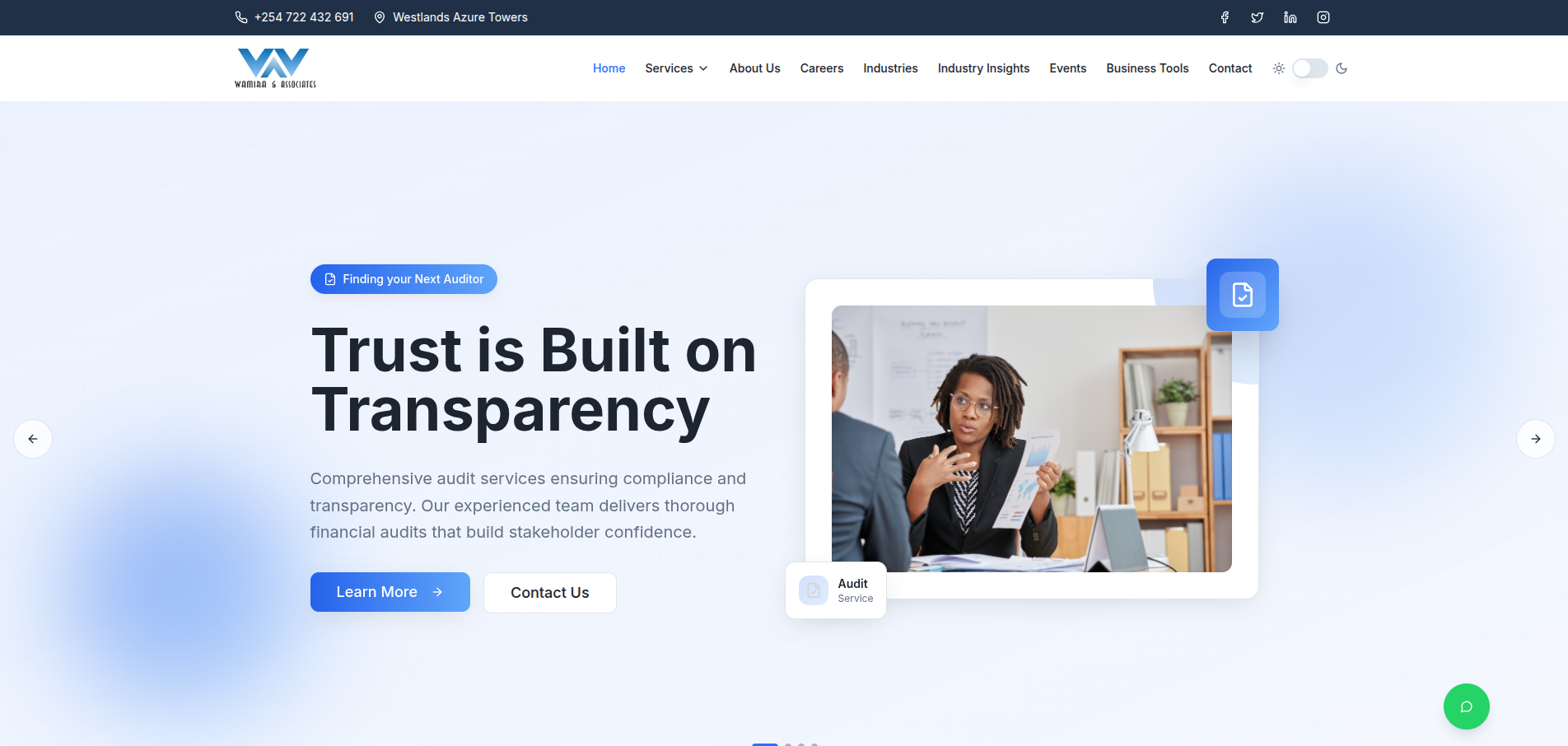 Corporate Website for Wamira & Associates case study preview